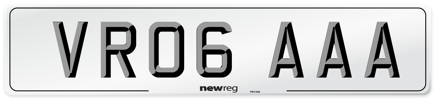 VR06 AAA Number Plate from New Reg